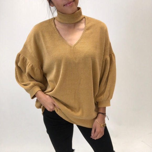 WonderlustApparel Tops - CYBER SALE! LAST S// NAYA Mustard Choker Top